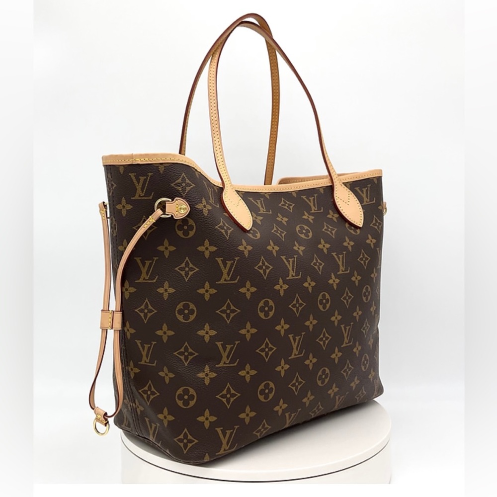 LOUIS VUITTON Neverfull MM Monogram Pivoine Interior Authentic